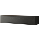 Zwevende Gangkast - Zwart Eiken - L100 x D25 x H20 cm