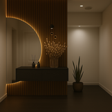 Zwevende Gangkast - Zwart Eiken - L100 x D25 x H20 cm