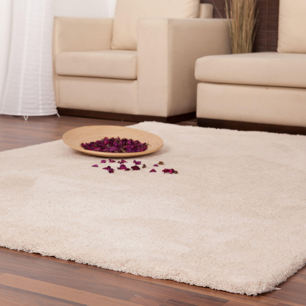 Velvet Vloerkleed hoogpolig Ivory - Eric Kuster Stijl