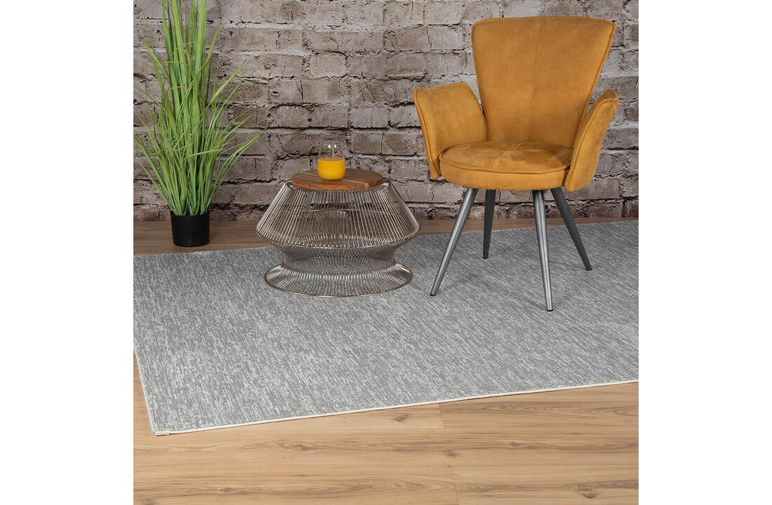 Vloerkleed Palma Zilver/Ivory - laagpolig