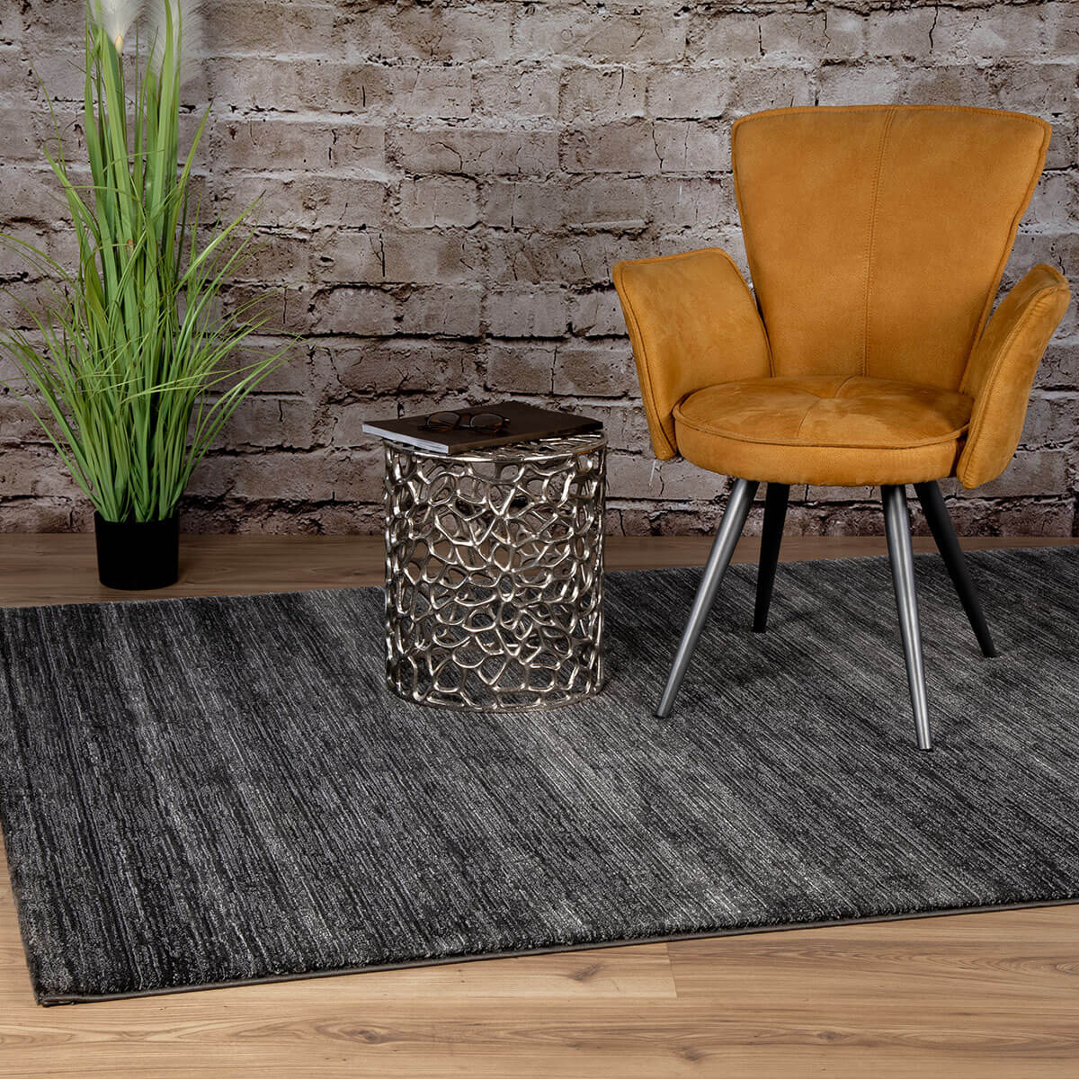 Vloerkleed Palma Grijs - laagpolig