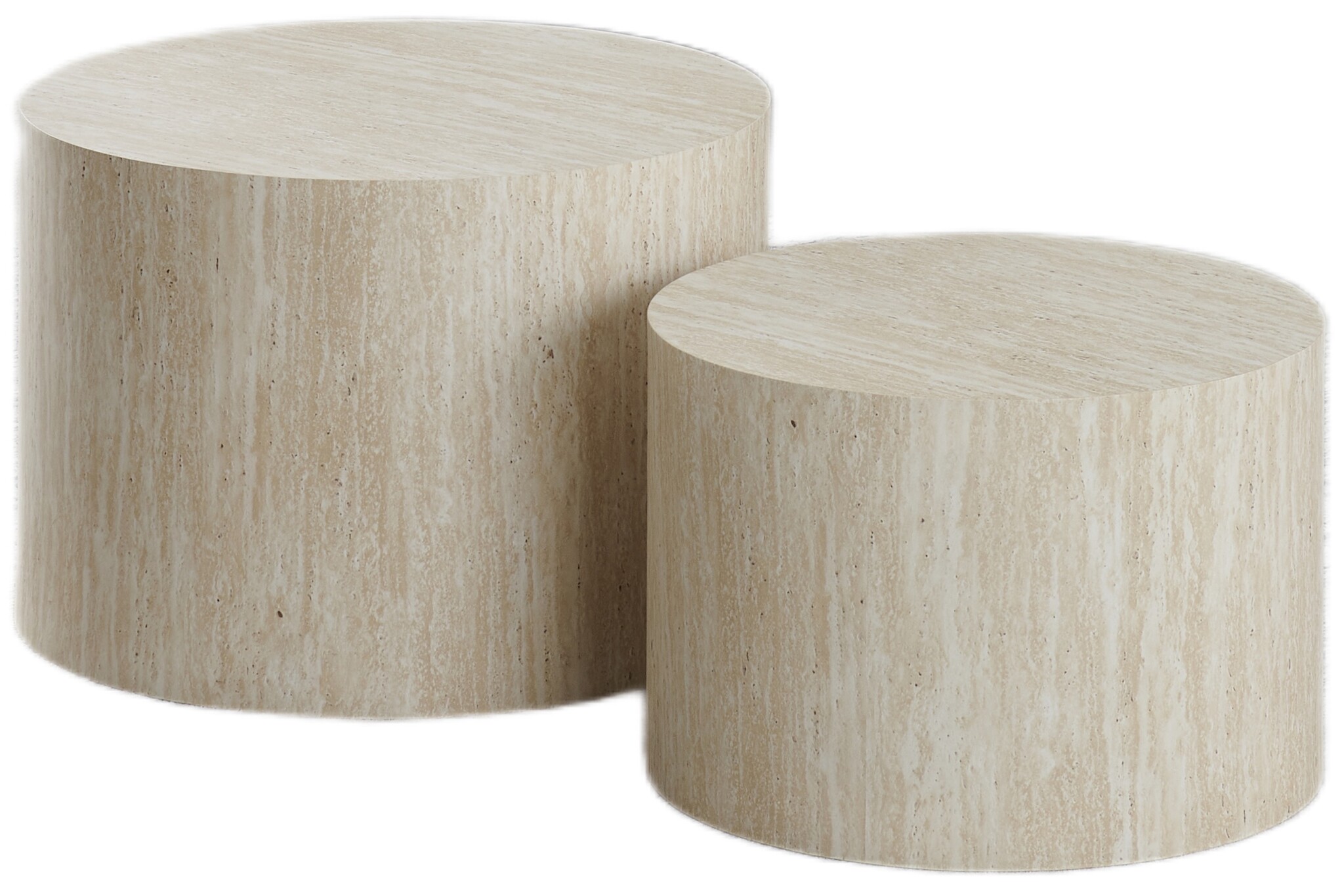 Salontafel Nuvola - Set van 2 met Travertijn look