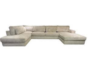 U-Bank Texas | Fluffy Ribstof Zand/Beige