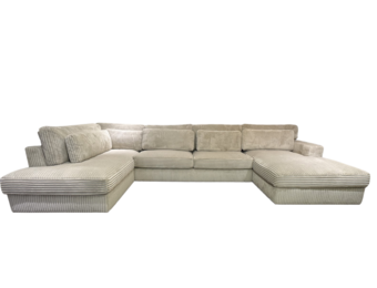 U-Bank Texas | Fluffy Ribstof Zand/Beige