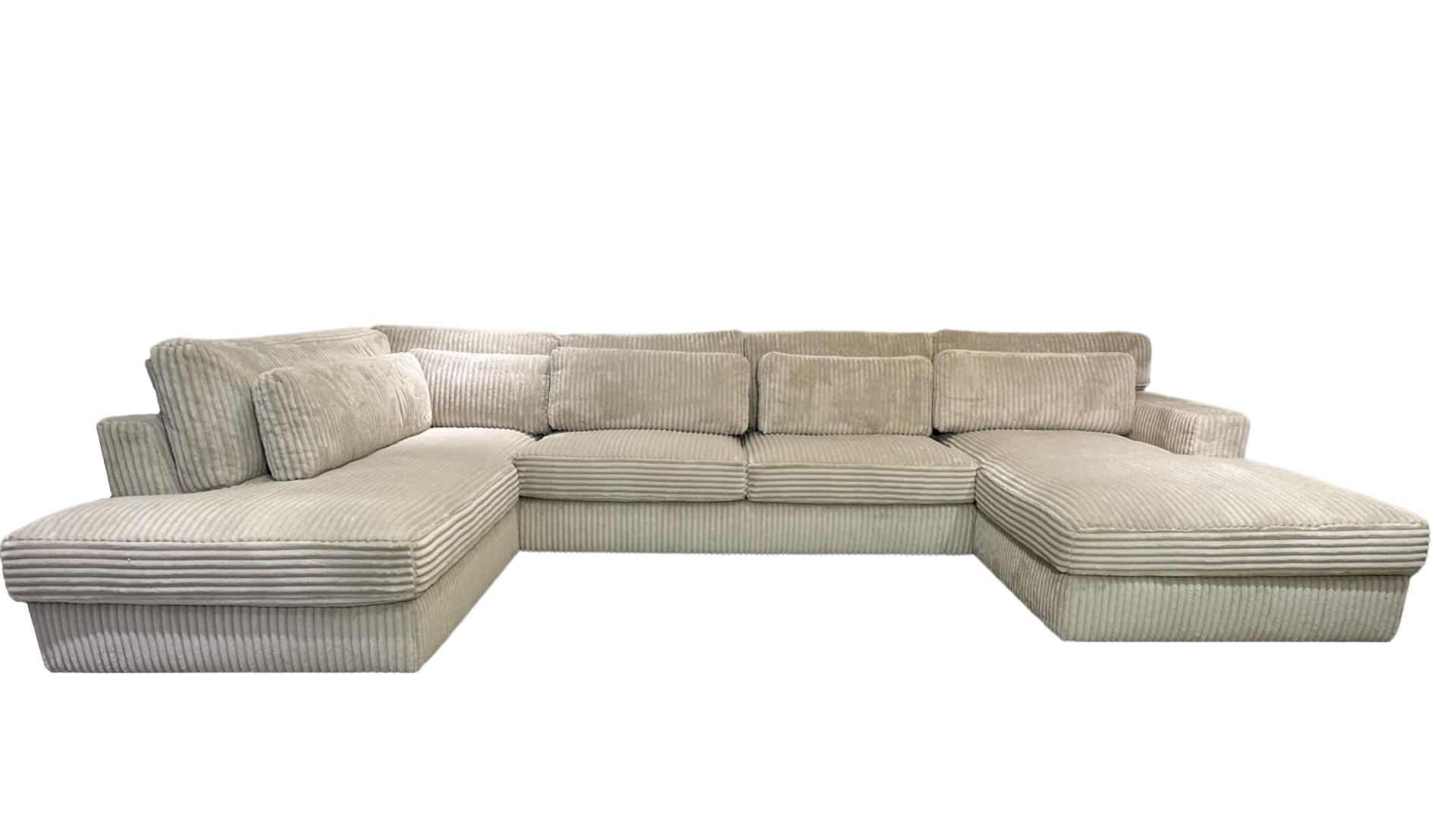 U-Bank Texas | Fluffy Ribstof Zand/Beige - Pocketvering