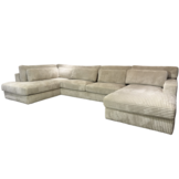 U-Bank Texas | Fluffy Ribstof Zand/Beige - Pocketvering