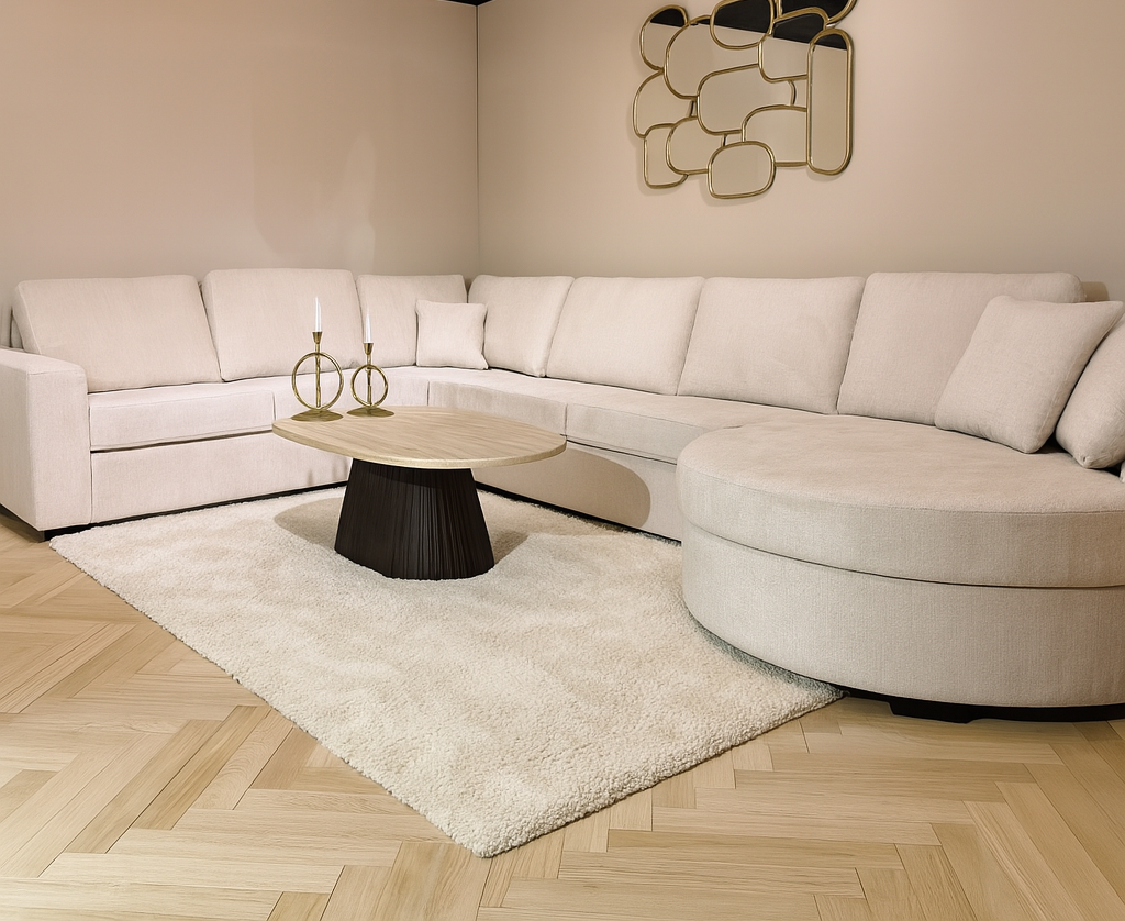 Hoekbank Moon | Gebroken wit