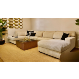 U-Bank Texas | Fluffy Ribstof Zand/Beige - Pocketvering