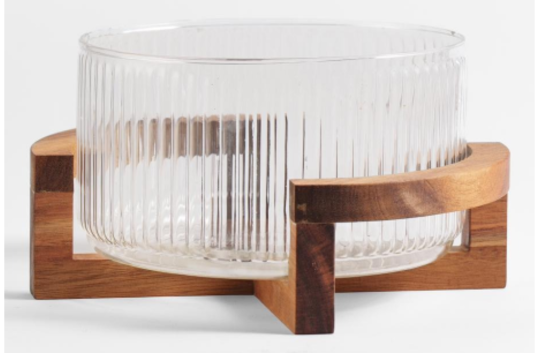 Glazen schaal met standaard Woody | ⌀ 24,5 cm