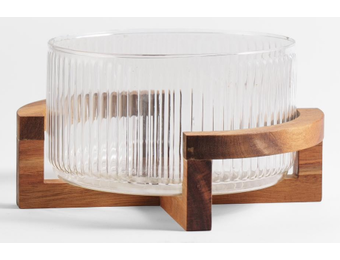 Glazen schaal met standaard Woody | ⌀ 24,5 cm