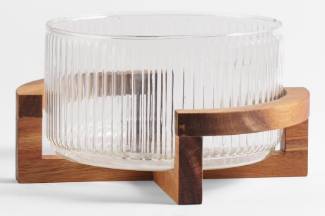 Glazen schaal met standaard Woody | ⌀ 24,5 cm