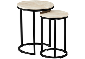 Bijzettafel Travertino - set van 2