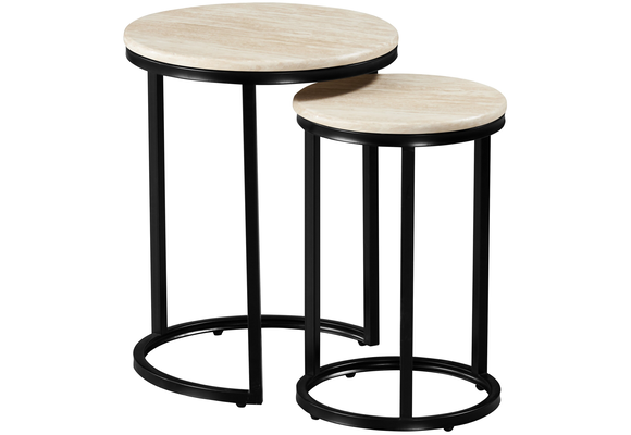Bijzettafel Travertino - set van 2