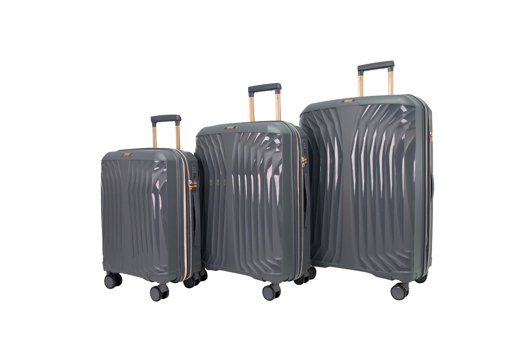 Kofferset Trivago - 3 delig | Donkergrijs