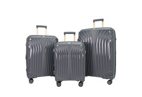 Kofferset Trivago - 3 delig | Donkergrijs