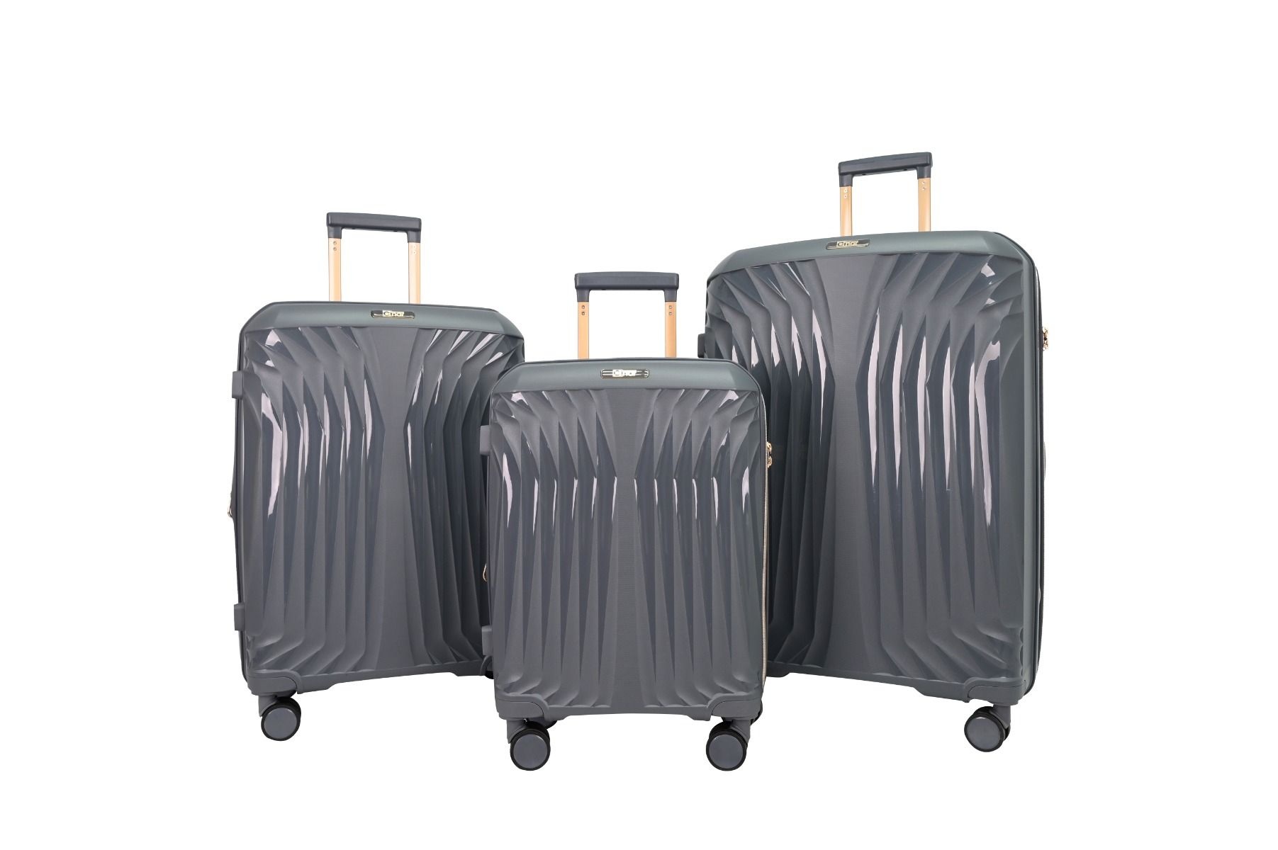 Kofferset Trivago - 3 delig | Donkergrijs