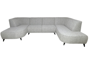 U-bank Reine - Lichtbeige met Grijstint