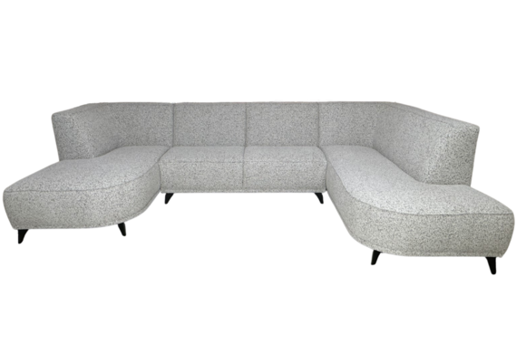 U-bank Reine - Lichtbeige met Grijstint