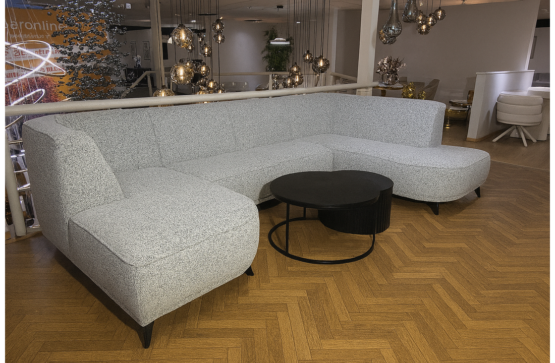U-bank Reine - Crème velvet - Ronde eilanden
