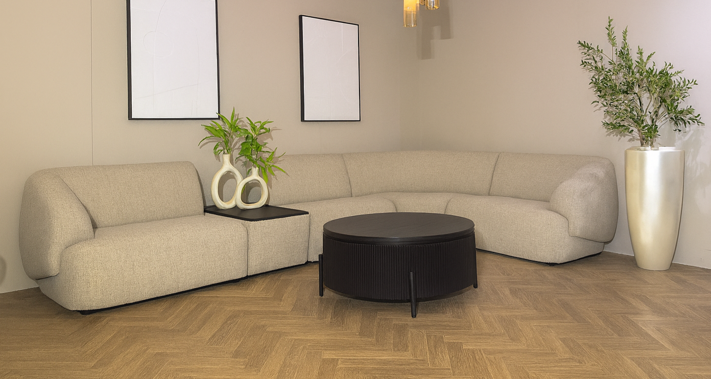 Hoekbank Satomi - Bouclé stof