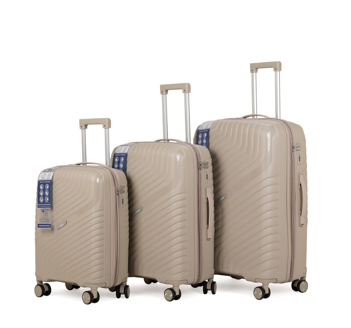 Kofferset Voyanto - 3 delig | Beige