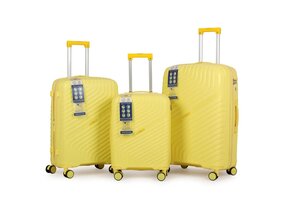 Kofferset Voyanto - 3 delig | Geel