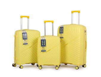 Kofferset Voyanto - 3 delig | Geel