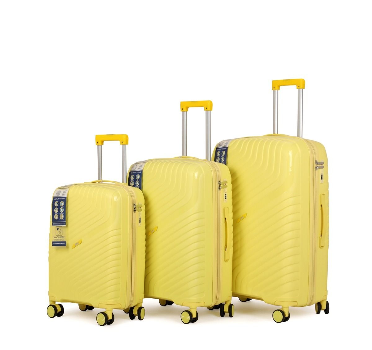 Kofferset Voyanto - 3 delig | Geel