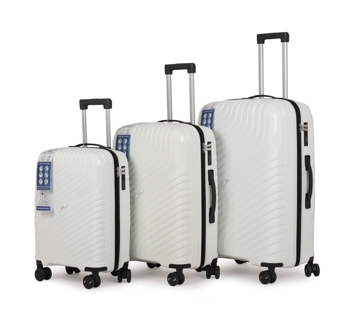 Kofferset Voyanto - 3 delig | Wit