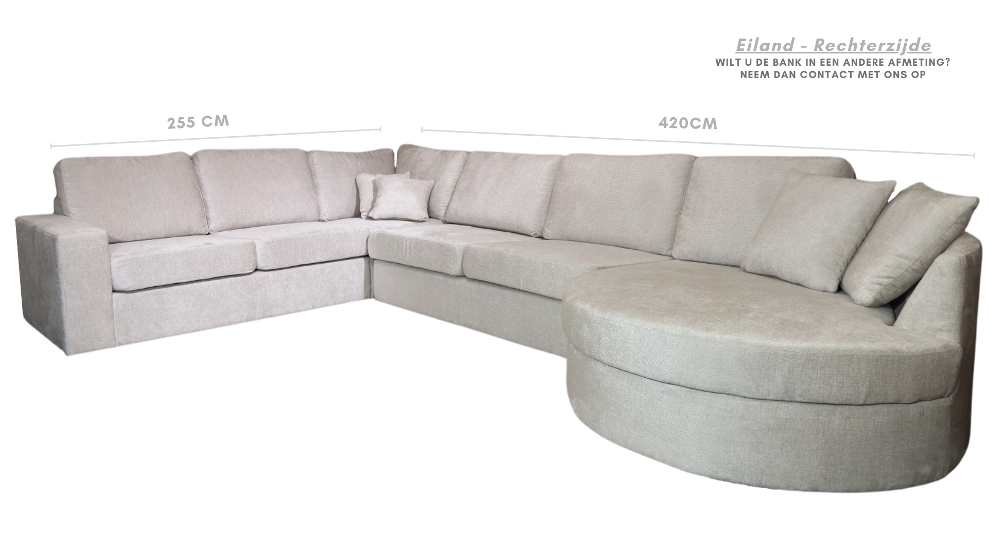 Hoekbank Moon | Gebroken wit