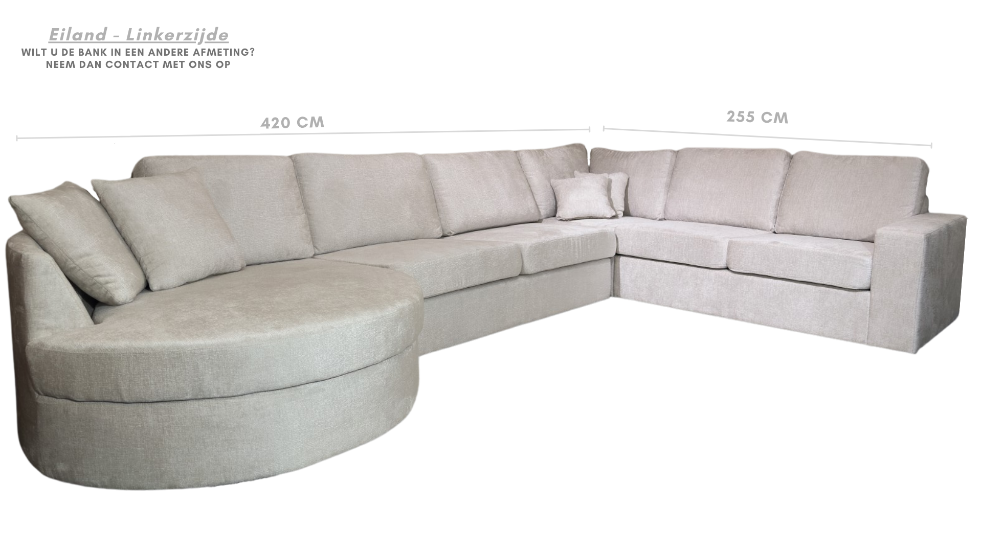 Hoekbank Moon | Gebroken wit