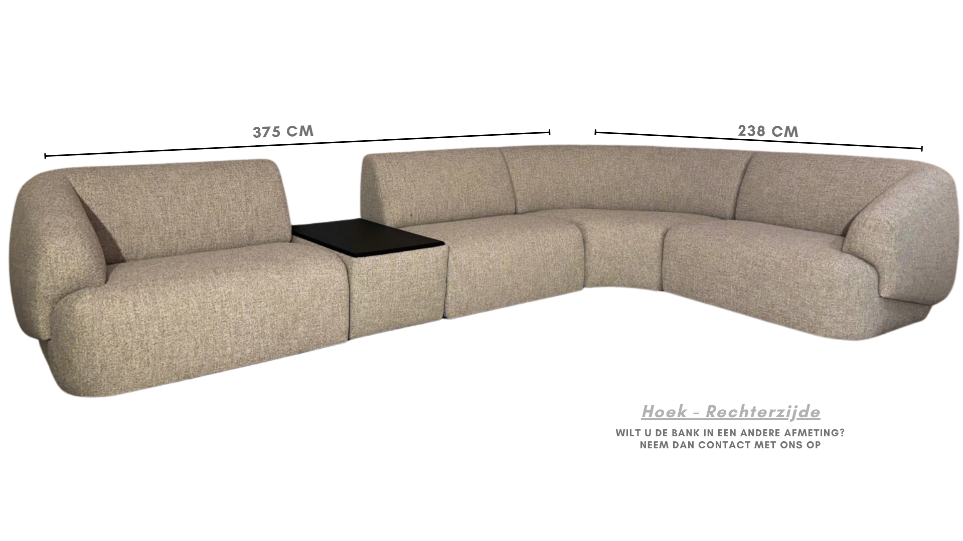 Hoekbank Satomi - Bouclé stof