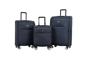 Kofferset Navaro - 3 delig | Blauw