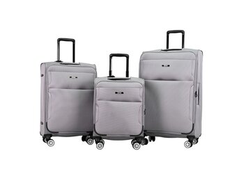 Kofferset Navaro - 3 delig | Lichtgrijs
