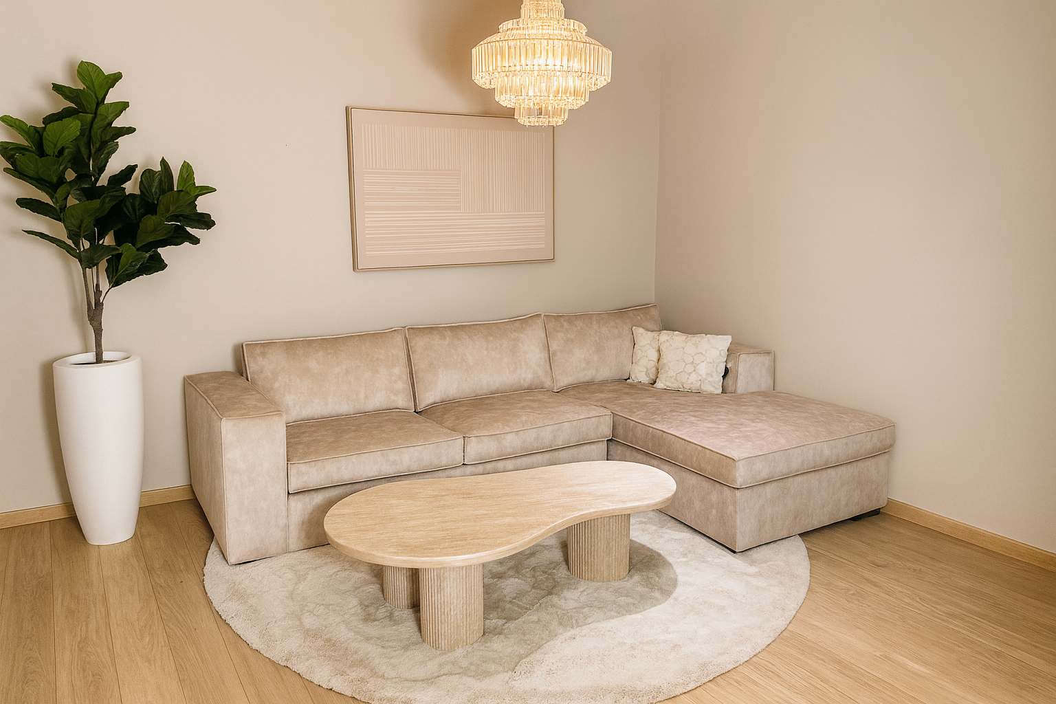 Loungebank Montreal - Lichtbeige