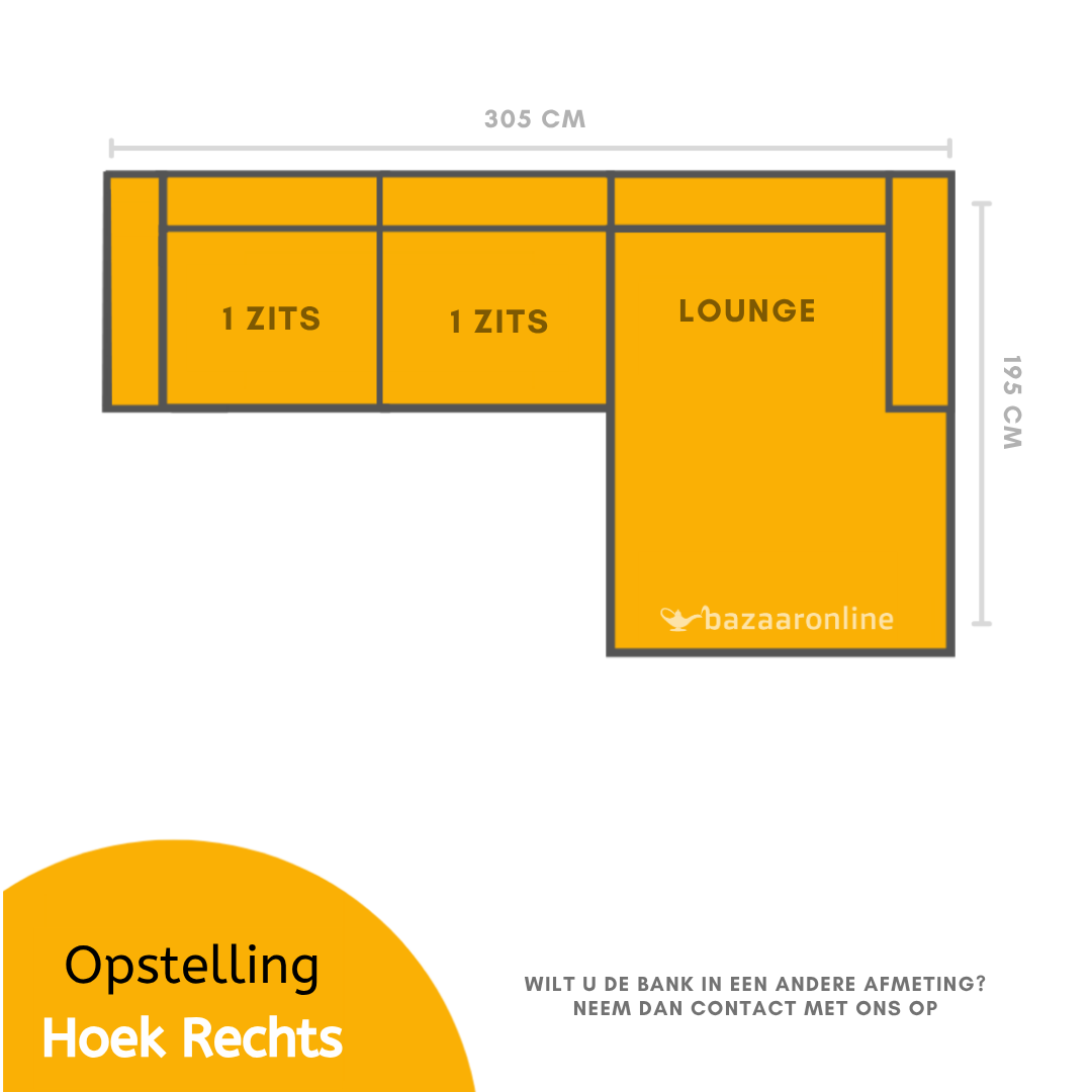 Loungebank Montreal - Lichtbeige