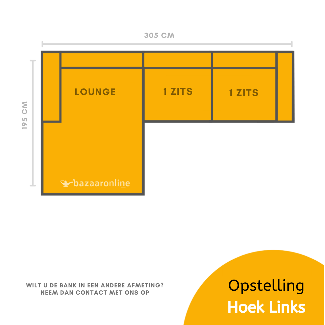 Loungebank Montreal - Lichtbeige