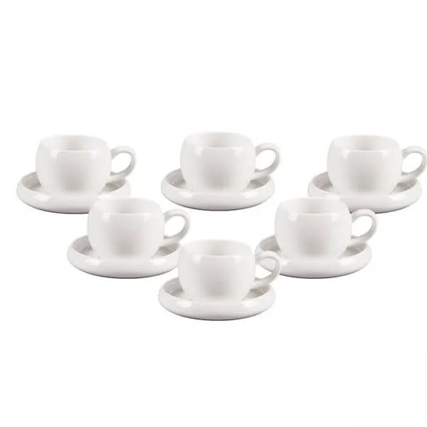 Koffieset Chubby Wit | 12-delig | 200 ml