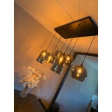 Hanglamp Mix Bollen Smoking glass 6 lichts