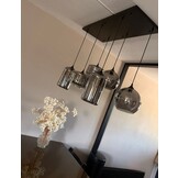 Hanglamp Mix Bollen Smoking glass 6 lichts