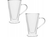 Dubbelwandige Glazen met oortje | 2 stuks | 400 ml