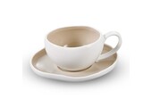 Espressoset Barles Wit/Taupe | 12-delig
