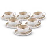 Koffieset Barles Wit/Taupe | 12-delig