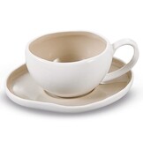 Koffieset Barles Wit/Taupe | 12-delig