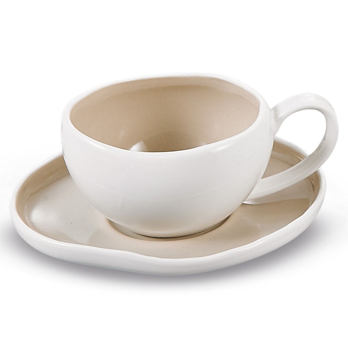 Koffieset Barles Wit/Taupe | 12-delig