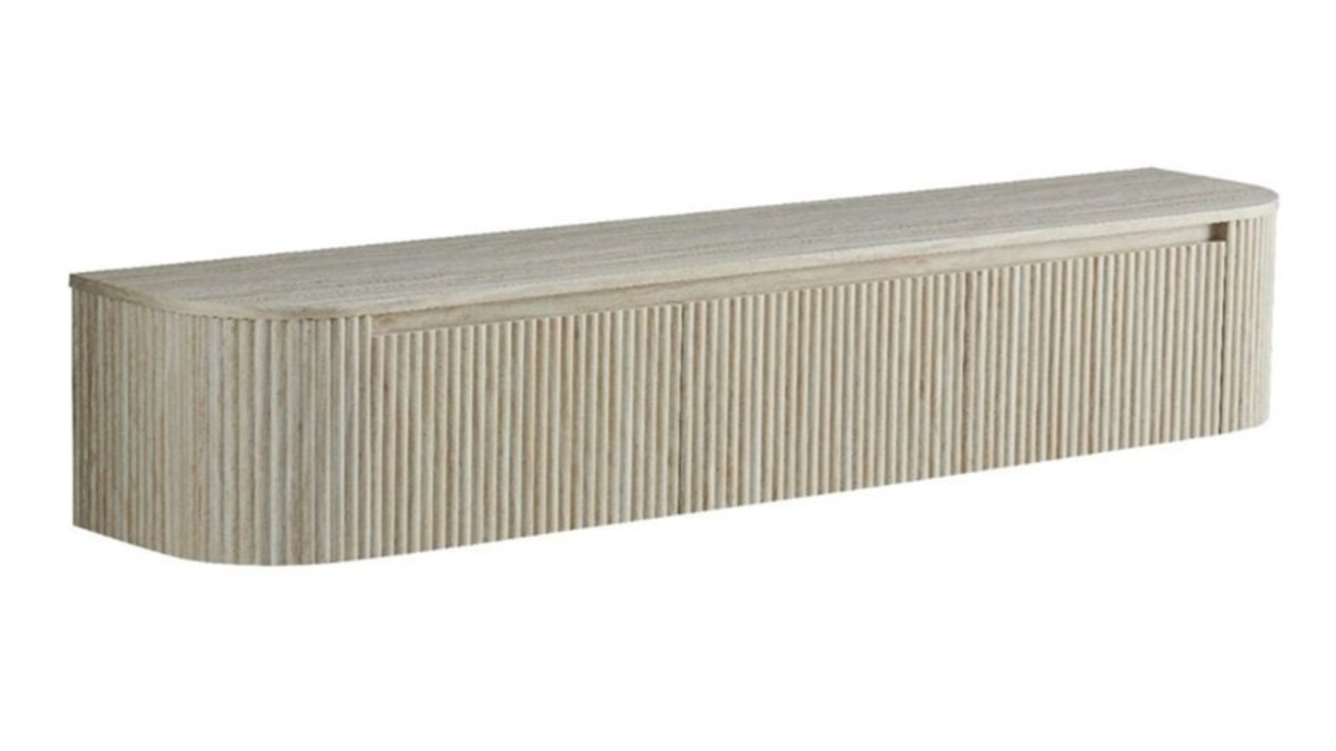 Carrara Tv Meubel Curved - Beige - Gebogen zijkant