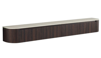 Kimberly Tv Meubel Curved - Bruin