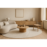 Organische vorm Vloerkleed Waves Crème