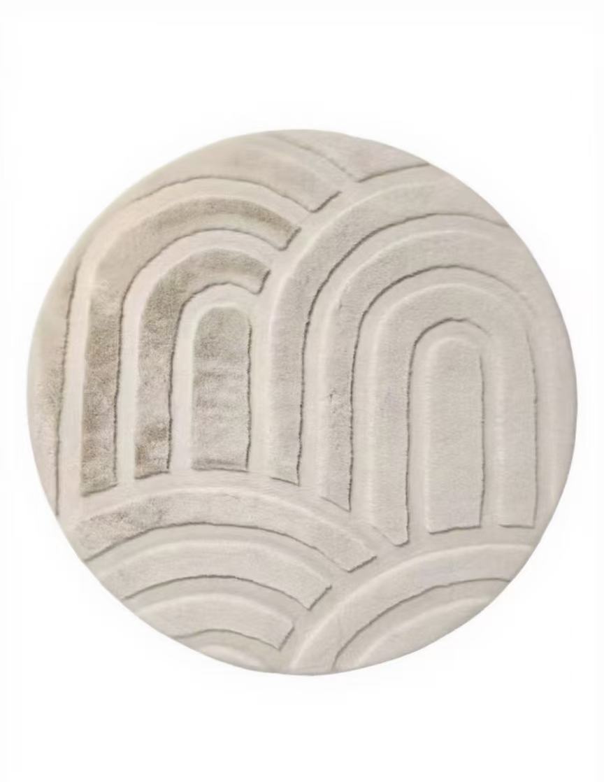 Curves vloerkleed Crème - japandi vloerkleed - fluffy rabbit fur