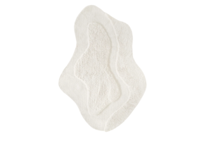 Organische vorm vloerkleed Cozy Crème